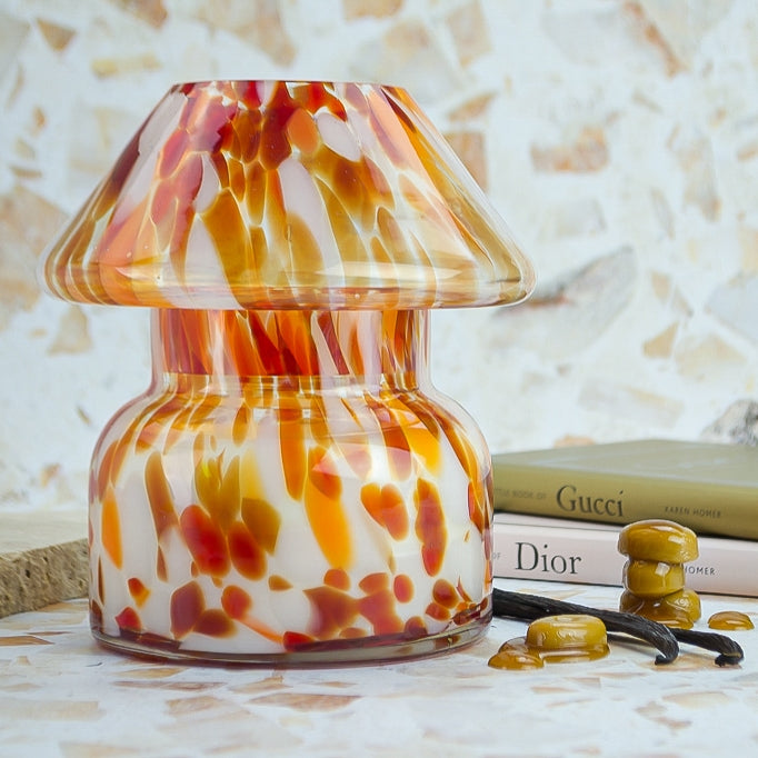 jack o lantern mushroom candle lamp